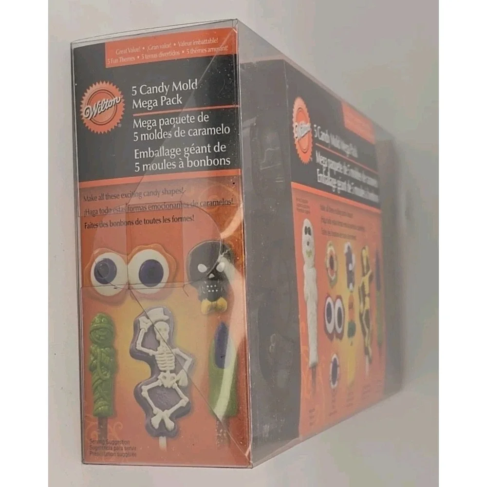 Wilton Halloween 5 Candy Mold Mega Pack Skeleton/Witch Finger Eyeball Halloween